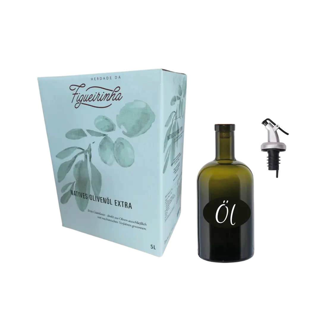 Figueirinha - Natives Olivenöl extra 5L BIB + Nachfüllflasche - Lusogourmet