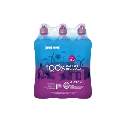 Monchique Mineralwasser pH 9,5 - 6 × 0,72 l - Sportflaschen