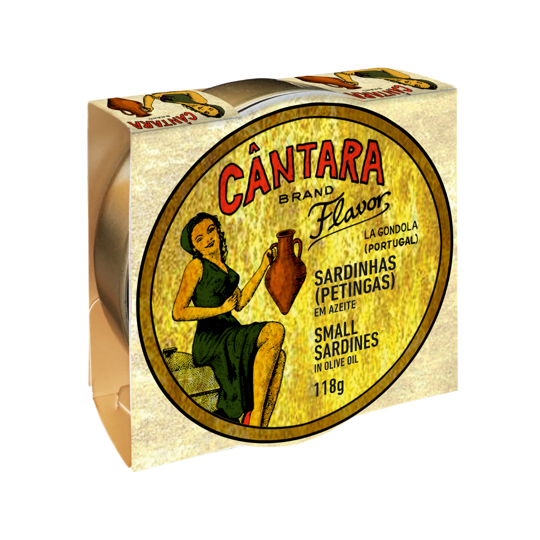 Mini sardines Cantara à l'huile d'olive 118g